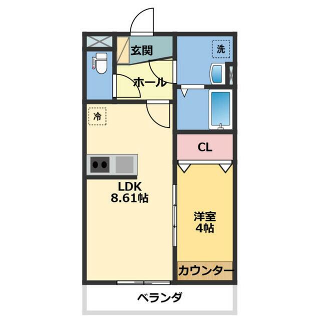 メゾン・ドゥ・アッシュ柏 103 間取り図