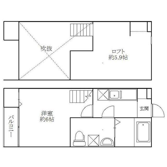 デザイナーズ柏 203号室 間取り図
