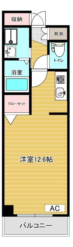 チャームテラス222W 306 間取り図