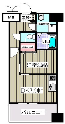 クレール柏 605 間取り図