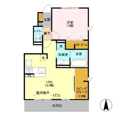フェリス酒井根 I 101 間取り図