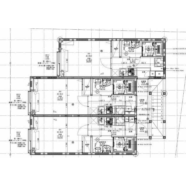 メルティン柏富里 203 間取り図
