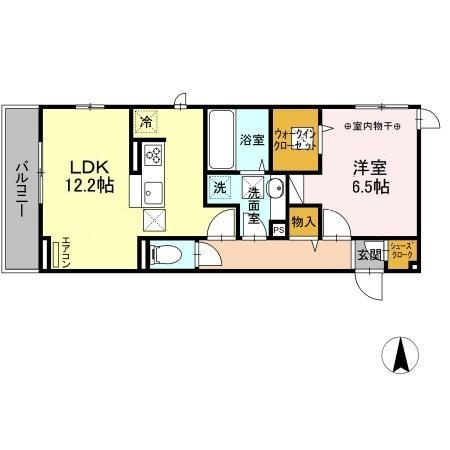 CASA UNO 102 間取り図