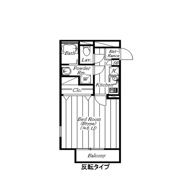 アムール 右京 207 間取り図