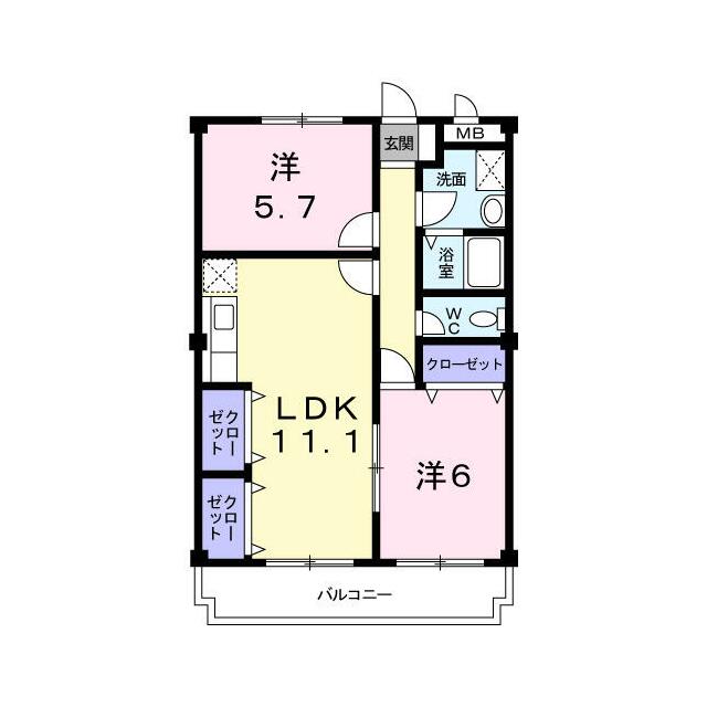 グランドール柏 ３０５ 間取り図