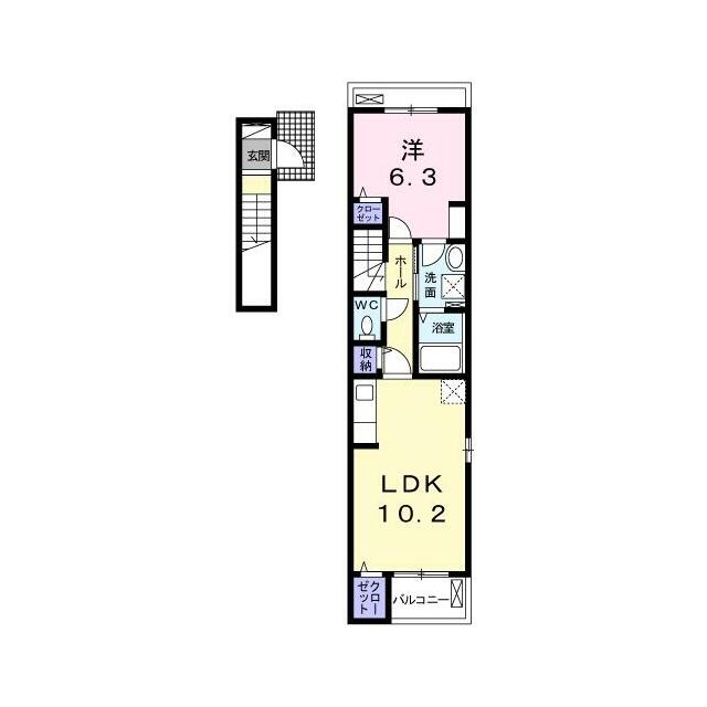 ラヴィアンローズC 201 間取り図