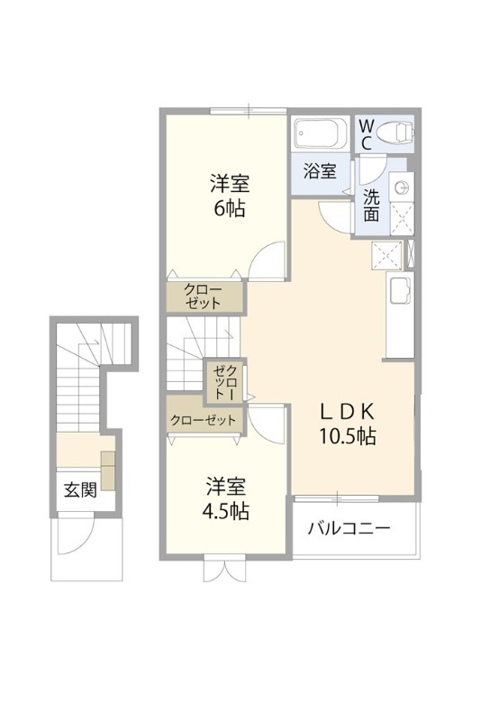カーザ ジョバーネ 203 間取り図