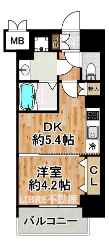 メルディア大正D.C. 607 間取り図