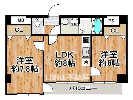 BJクローバー 301 間取り図