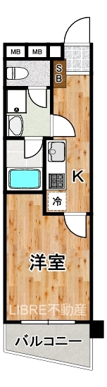 阪神千鳥橋マンション 303 間取り図