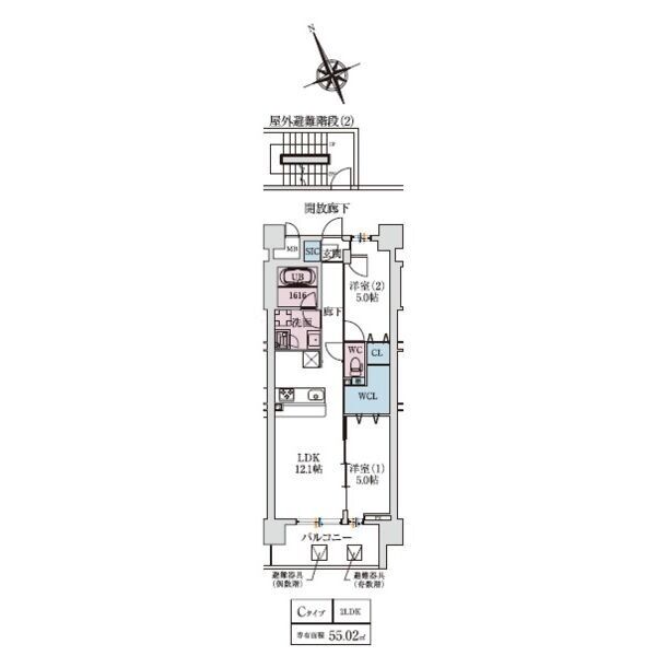スプランディッド大阪NAMBA　LINE 204 間取り図