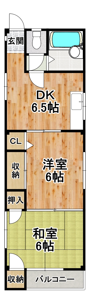 TTKハイツ 401 間取り図