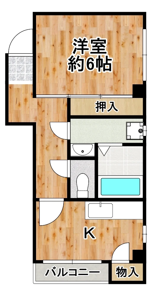ハイツ卓 201 間取り図
