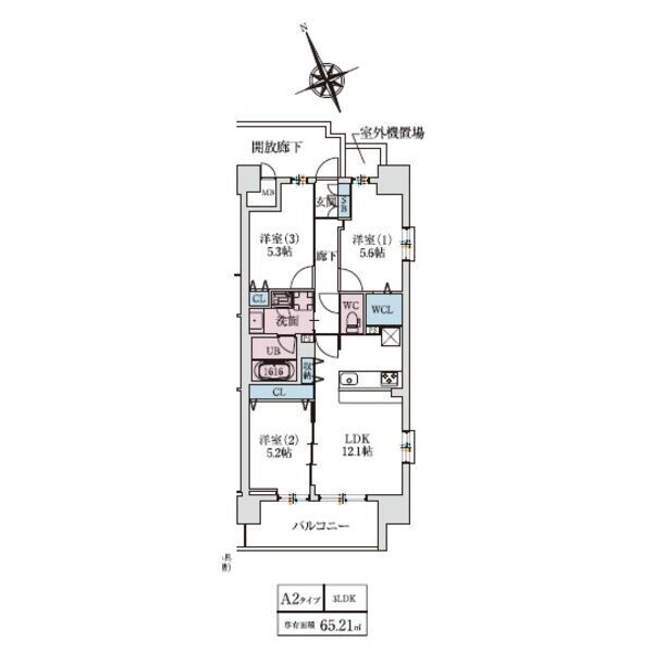 スプランディッド大阪NAMBA　LINE 1006 間取り図