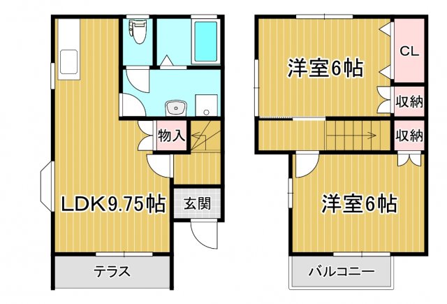 テラスハウス和合 A-2 間取り図