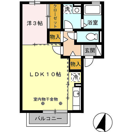 エスポワール 202 - 間取り図 - サムネイル 2