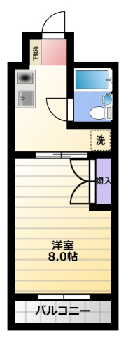 すみれ館Ⅲ 107 - 間取り図 - サムネイル 2