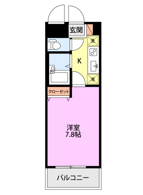 ドルトワール南笹口 406 間取り図