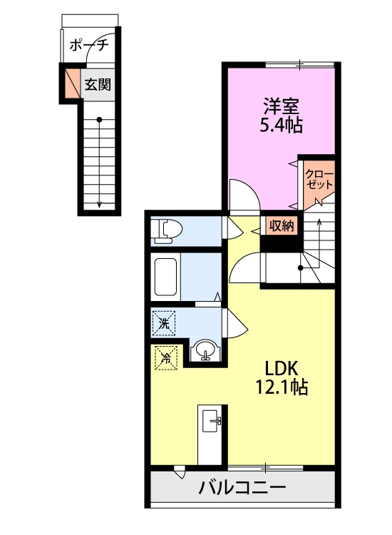 スノーコート天神尾 203 間取り図