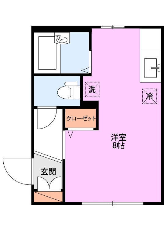 メゾンドヴァン 102 間取り図