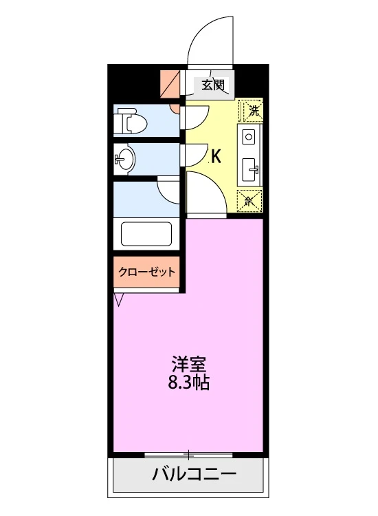 ＢＵＥＮＡ川端町４丁目弐番館 ６０５ 間取り図