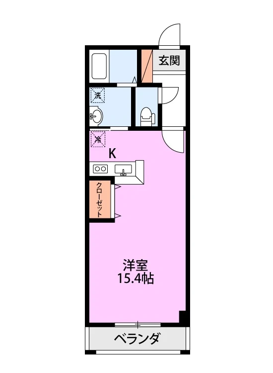 Jグランデ 2-B 間取り図