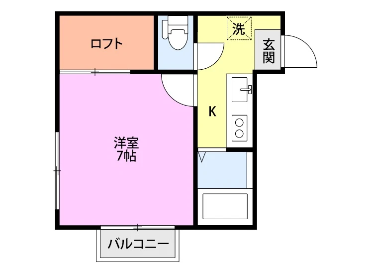 セピアライト 204 間取り図