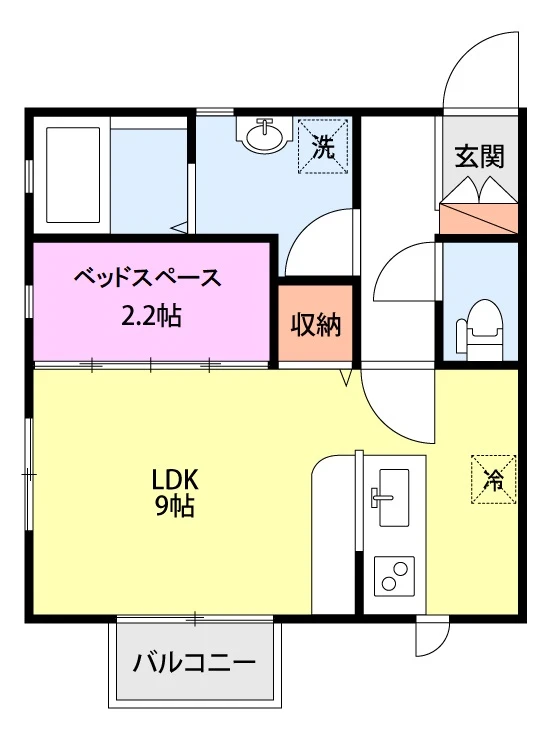 ドミールＢ 105 間取り図