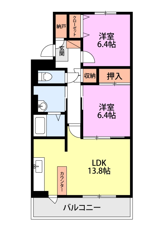 アヴニール・池田 202 間取り図