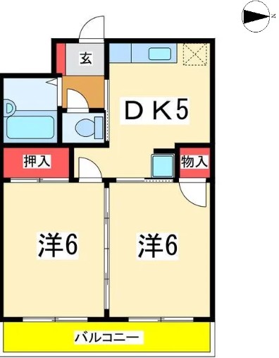 メゾン・ド・コリン 202 間取り図