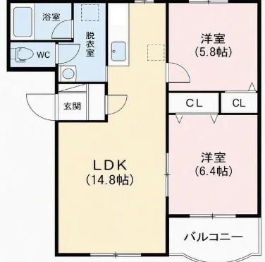 ヴェルヴェナー平島 202 間取り図
