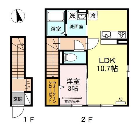 セジュールファミリア 206 間取り図