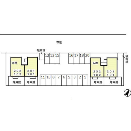 Ｌ.Ｌ.Ｏｎｅ Ａ/Ｂ A201 間取り