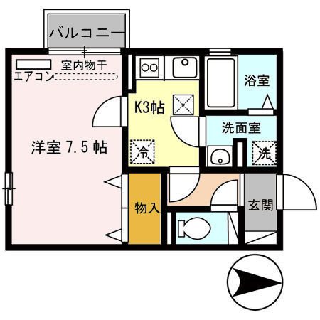 リヤフィールド Ａ 105 間取り図