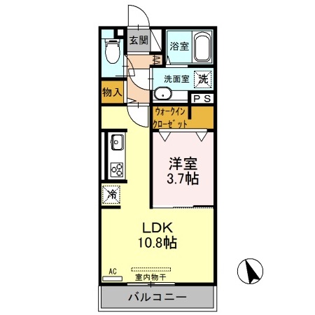 ロイヤルスクエア 202 間取り図