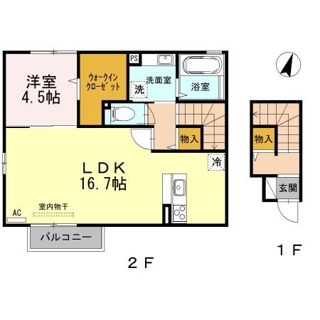 グランステージ上木戸 Ａ 201 間取り図