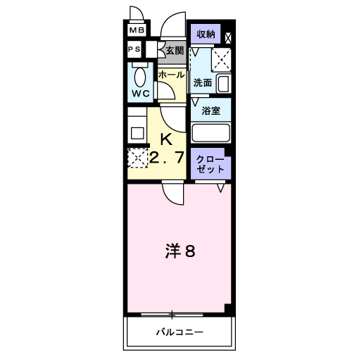 アンシャンテ 101 間取り図