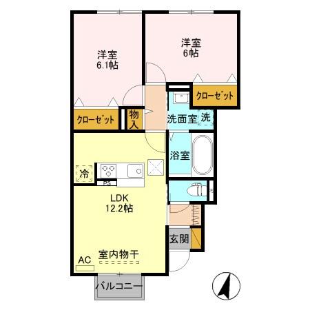 アステール Ⅲ 101 間取り図
