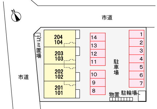 メゾン ナチュール 204 駐車場