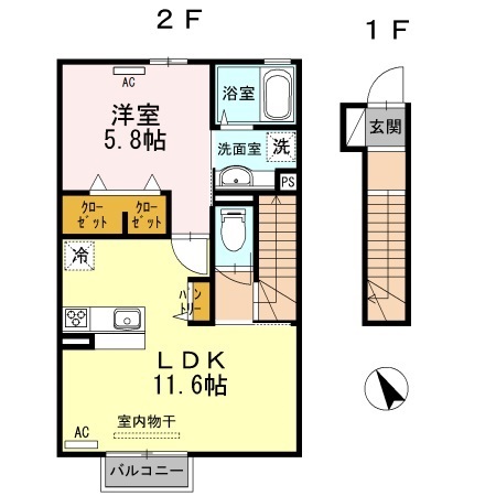 ルーモ 208 間取り図