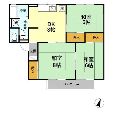 近江ロイヤルハイツ Ｂ 202 間取り図