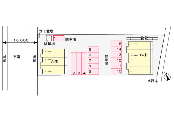 ガーデン ハーモニーＢ 203 駐車場