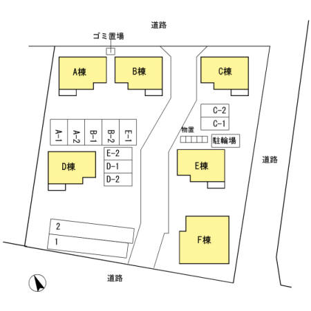 プレジール美沢 Ｆ 101 駐車場
