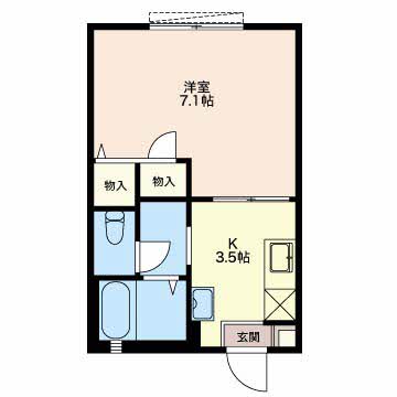 タウンコート西大畑 0203 間取り図