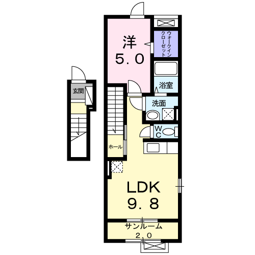 Ｃａｓａ　Ｐｉａｃｅ 201 間取り図