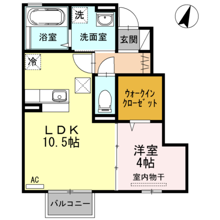 セジュール近江 102 間取り図