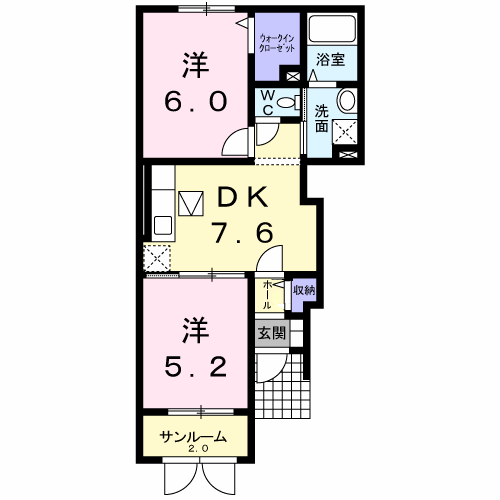 夢ハイツマツダⅠ 103 間取り図