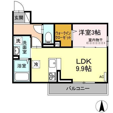 プリムローズⅡ 202 間取り図