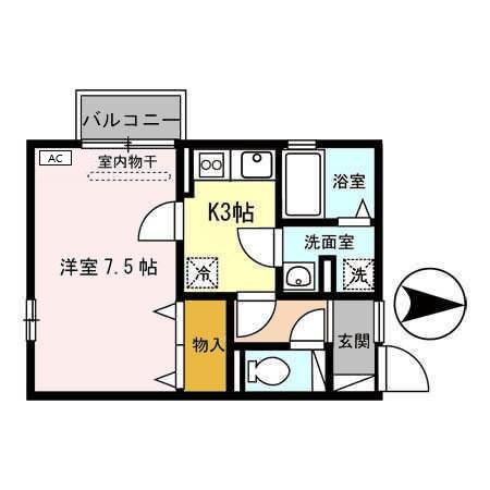 リヤフィールド Ｂ 205 間取り図