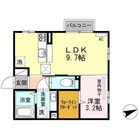 ヴィラ　エトワール 101 間取り図
